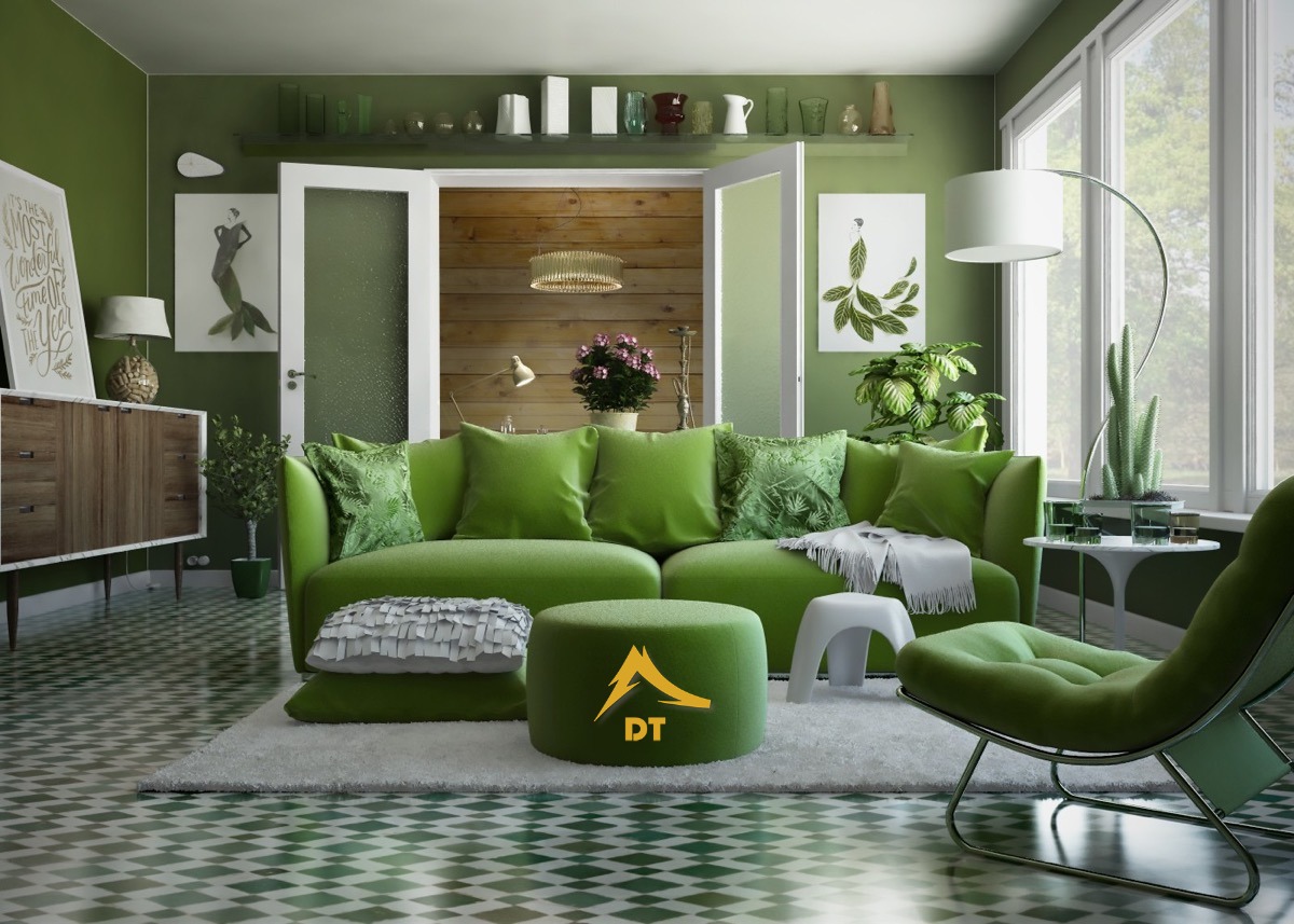 مکمل رنگ سبز در دکوراسیون | شرکت معماری دکوطرح 09122460089